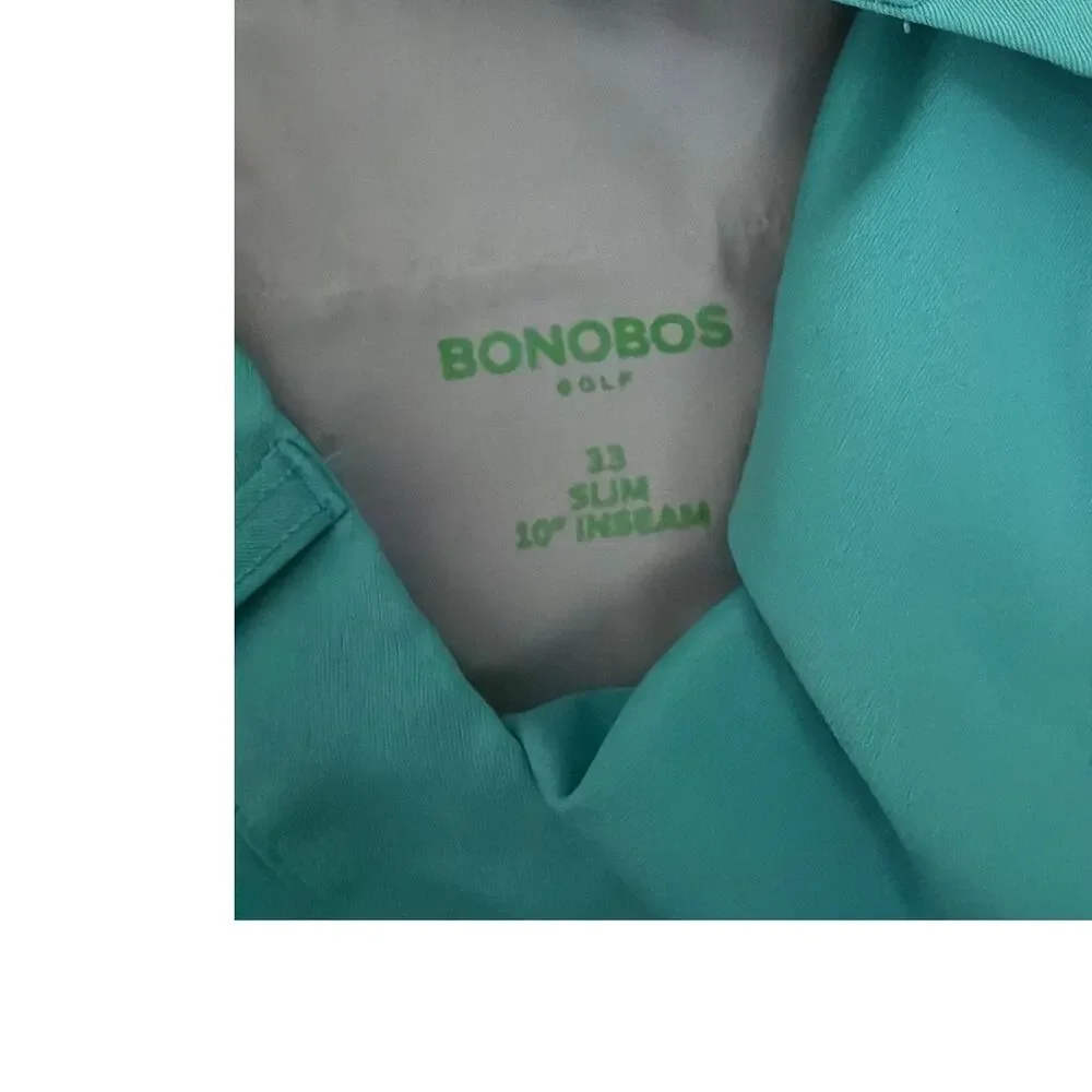 Bonobos Highland Tour Teal Green Athletic Active Golf Shorts Size 33